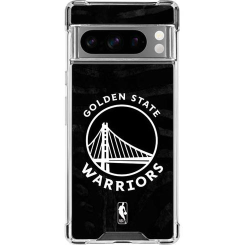 NBA Golden State Warriors Black Animal Print Google Pixel 8 Pro Clear Case