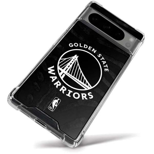 NBA Golden State Warriors Black Animal Print Google Pixel 8 Pro Clear Case
