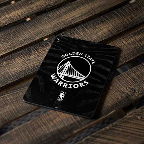 NBA Golden State Warriors Black Animal Print Apple iPad Pro Skin