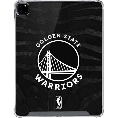 NBA Golden State Warriors Black Animal Print iPad Pro 12.9in (2020) Clear Case