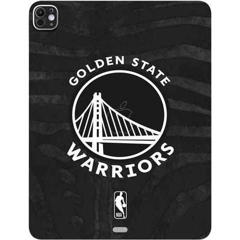 NBA Golden State Warriors Black Animal Print iPad Pro 13in M4 (2024) Skin