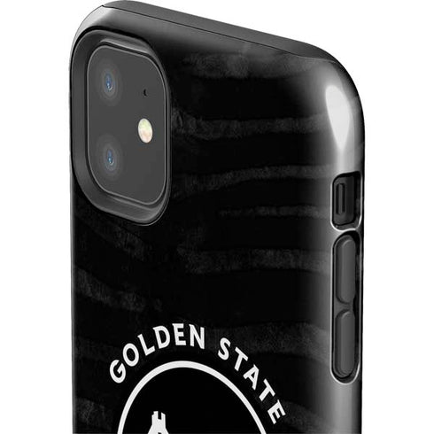 NBA Golden State Warriors Black Animal Print iPhone 11 Impact Case