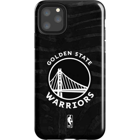 NBA Golden State Warriors Black Animal Print iPhone 11 Pro Max Impact Case