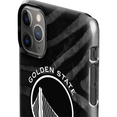 NBA Golden State Warriors Black Animal Print iPhone 11 Pro Max Lite Case