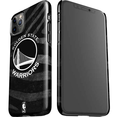 NBA Golden State Warriors Black Animal Print iPhone 11 Pro Max Lite Case