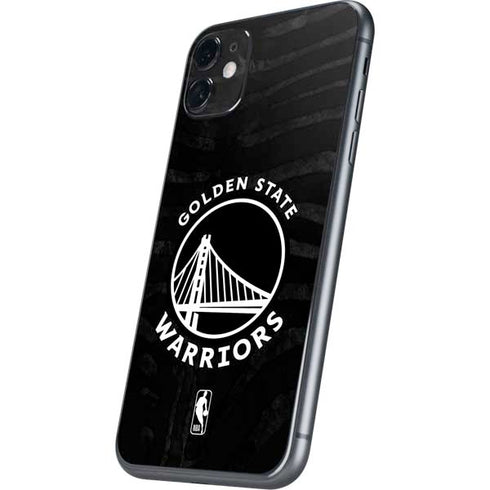 NBA Golden State Warriors Black Animal Print iPhone 11 Skin