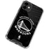 NBA Golden State Warriors Black Animal Print iPhone 12 Clear Case