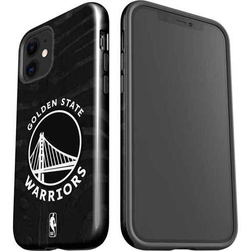 NBA Golden State Warriors Black Animal Print iPhone 12 Impact Case