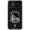 NBA Golden State Warriors Black Animal Print iPhone 12 Mini Clear Case