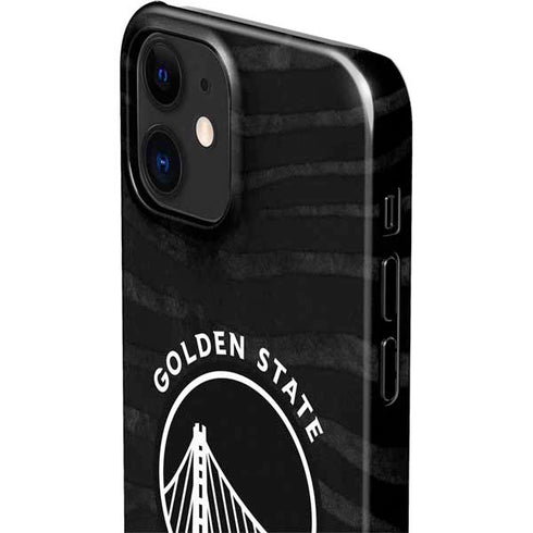 NBA Golden State Warriors Black Animal Print iPhone 12 Mini Lite Case