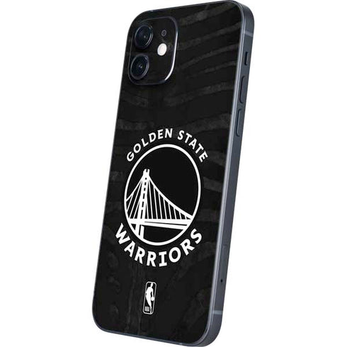 NBA Golden State Warriors Black Animal Print iPhone 12 Mini Skin