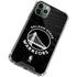 NBA Golden State Warriors Black Animal Print iPhone 12 Pro Clear Case