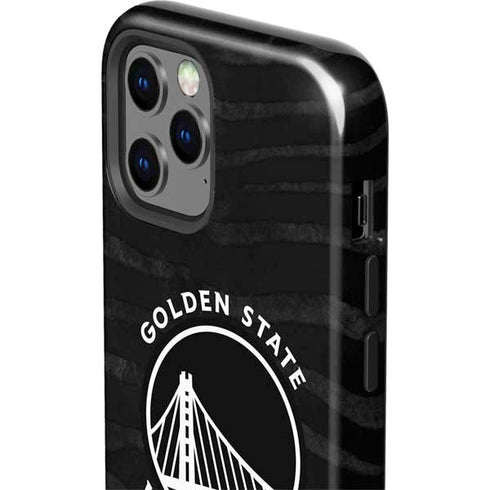 NBA Golden State Warriors Black Animal Print iPhone 12 Pro Max Impact Case
