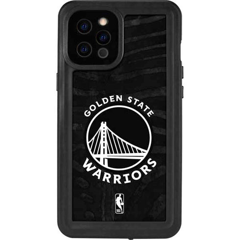 NBA Golden State Warriors Black Animal Print iPhone 12 Pro Max Waterproof Case
