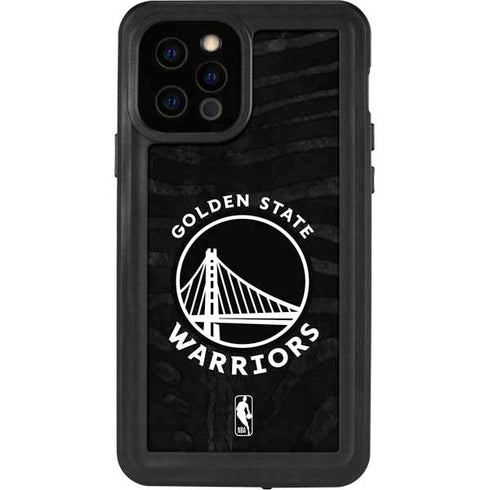 NBA Golden State Warriors Black Animal Print iPhone 12 Pro Waterproof Case