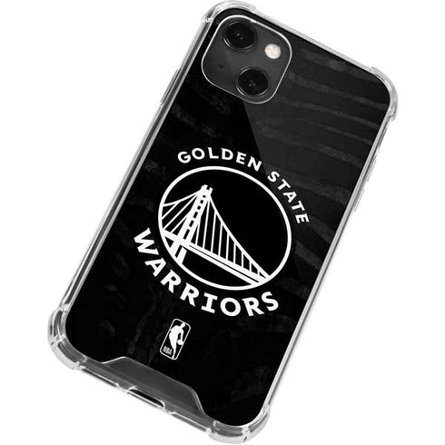 NBA Golden State Warriors Black Animal Print iPhone 13 Mini Clear Case