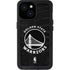 NBA Golden State Warriors Black Animal Print iPhone 13 Mini Waterproof Case