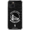 NBA Golden State Warriors Black Animal Print iPhone 14 Clear Case
