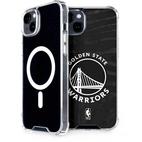 NBA Golden State Warriors Black Animal Print iPhone 14 MagSafe Case