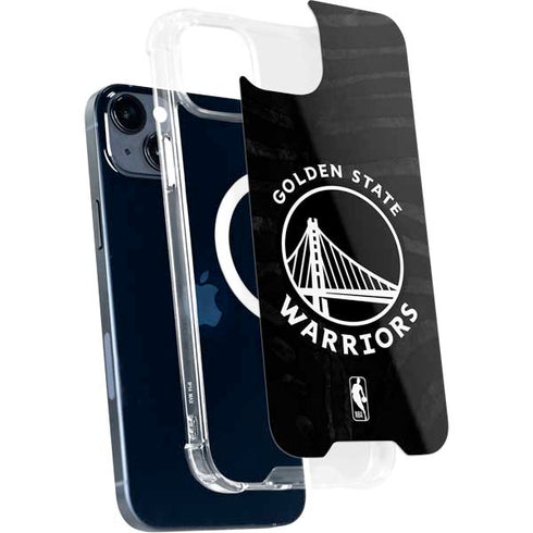 NBA Golden State Warriors Black Animal Print iPhone 14 MagSafe Case