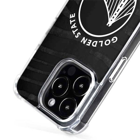 NBA Golden State Warriors Black Animal Print iPhone 14 Pro MagSafe Case