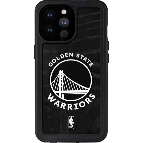 NBA Golden State Warriors Black Animal Print iPhone 14 Pro Max Waterproof Case