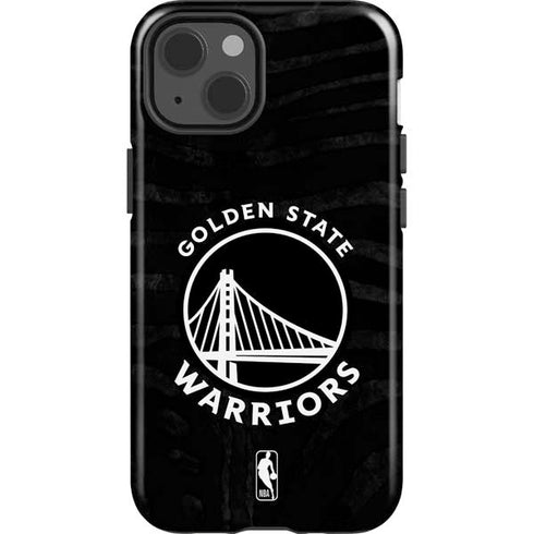 NBA Golden State Warriors Black Animal Print iPhone 15 Plus Impact Case