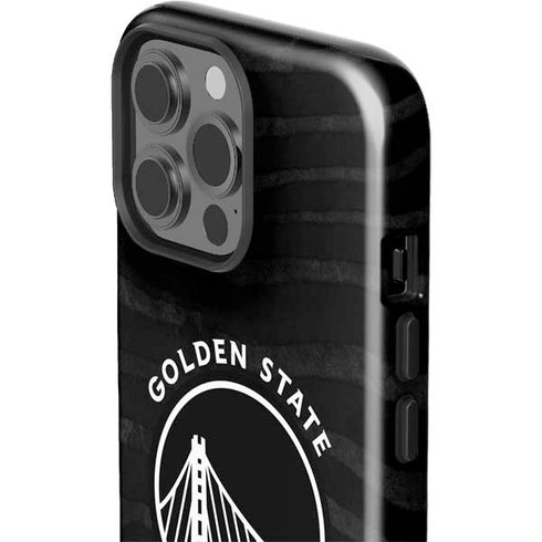 NBA Golden State Warriors Black Animal Print iPhone 15 Pro Max Impact Case