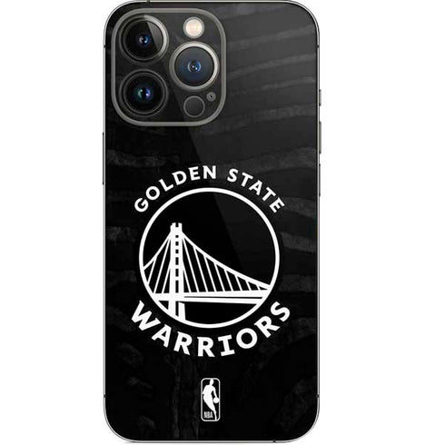 NBA Golden State Warriors Black Animal Print iPhone 15 Pro Skin