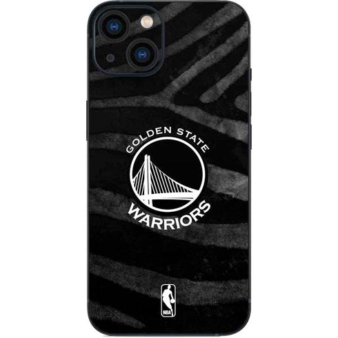 NBA Golden State Warriors Black Animal Print iPhone 15 Skin