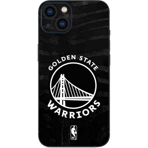 NBA Golden State Warriors Black Animal Print iPhone 15 Skin