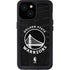 NBA Golden State Warriors Black Animal Print iPhone 15 Waterproof Case