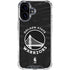 NBA Golden State Warriors Black Animal Print iPhone 16 Clear Case