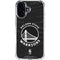 NBA Golden State Warriors Black Animal Print iPhone 16 Plus Clear Case
