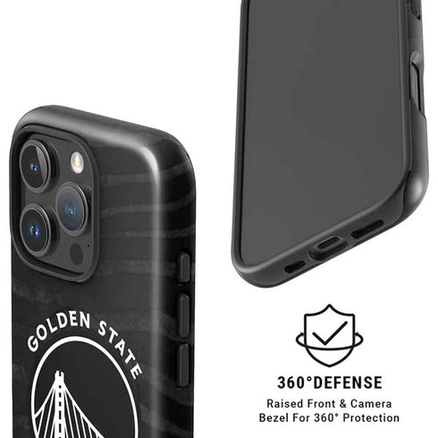 NBA Golden State Warriors Black Animal Print iPhone 16 Pro Magsafe Impact Case