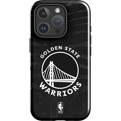 NBA Golden State Warriors Black Animal Print iPhone 16 Pro Max Impact Case