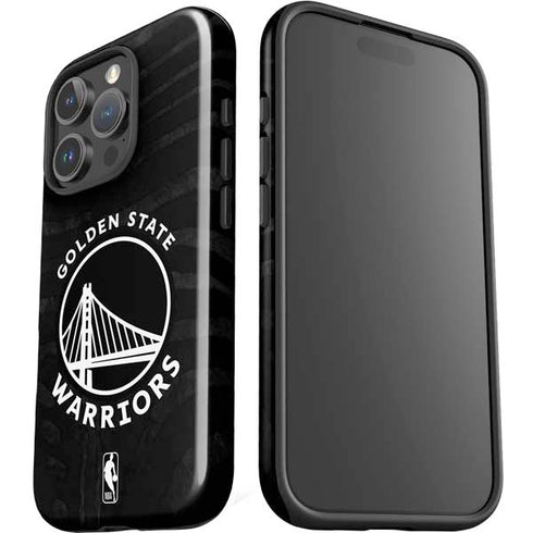 NBA Golden State Warriors Black Animal Print iPhone 16 Pro Max Impact Case
