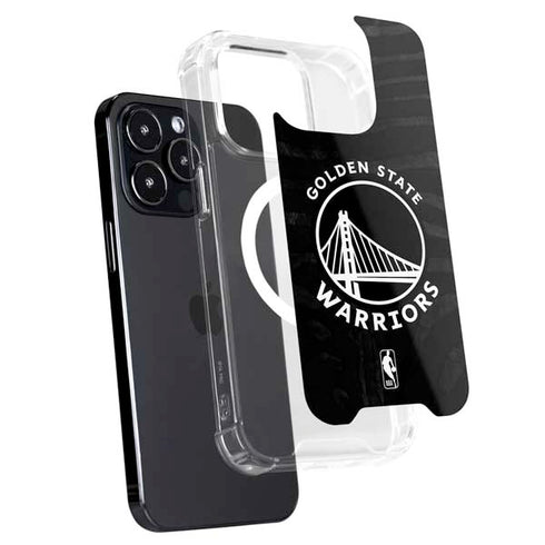 NBA Golden State Warriors Black Animal Print iPhone 16 Pro Max MagSafe Case