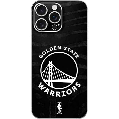 NBA Golden State Warriors Black Animal Print iPhone 16 Pro Max Skin