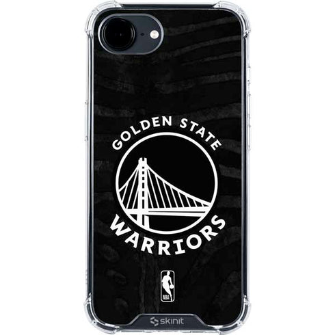 NBA Golden State Warriors Black Animal Print iPhone 16e Clear Case