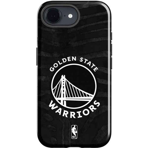 NBA Golden State Warriors Black Animal Print iPhone 16e Impact Case