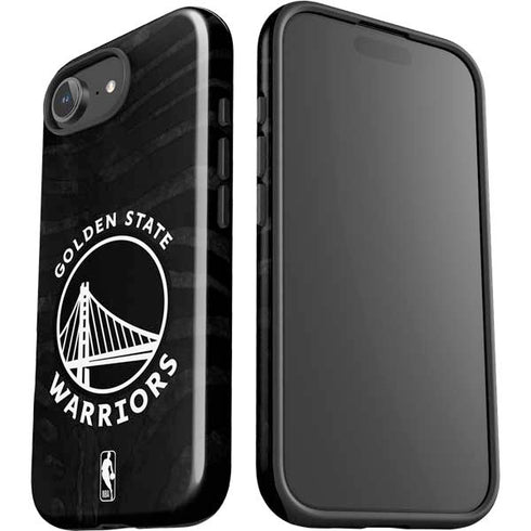 NBA Golden State Warriors Black Animal Print iPhone 16e Impact Case