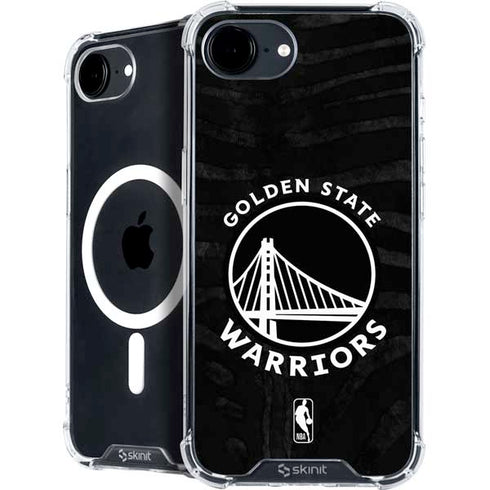 NBA Golden State Warriors Black Animal Print iPhone 16e MagSafe Case