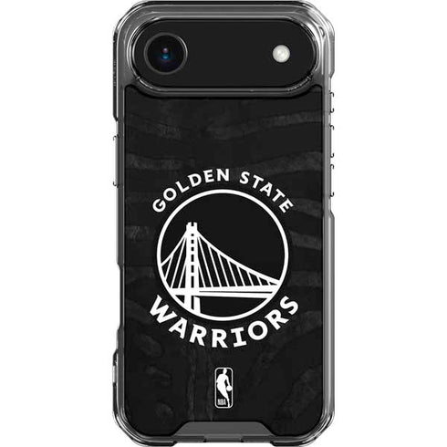 NBA Golden State Warriors Black Animal Print iPhone 17 Air Clear Case