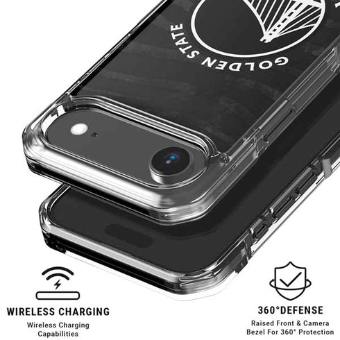 NBA Golden State Warriors Black Animal Print iPhone 17 Air Clear Case