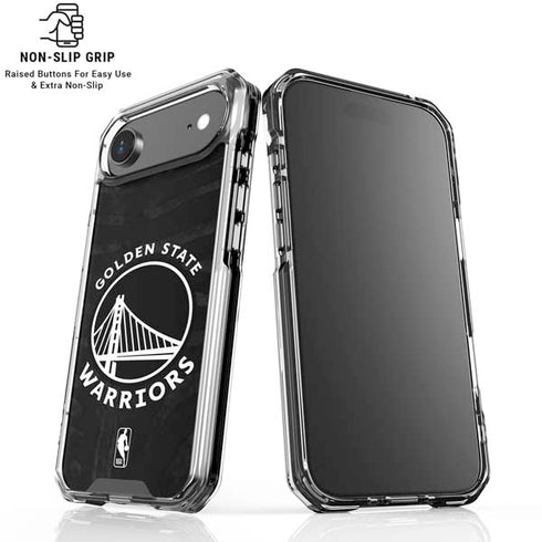 NBA Golden State Warriors Black Animal Print iPhone 17 Air Clear Case