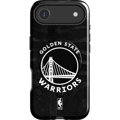 NBA Golden State Warriors Black Animal Print iPhone 17 Air Magsafe Impact Case