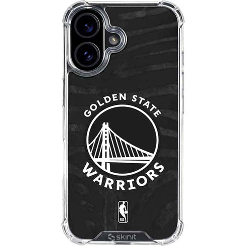 NBA Golden State Warriors Black Animal Print iPhone 17 Clear Case