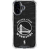 NBA Golden State Warriors Black Animal Print iPhone 17 Clear Case