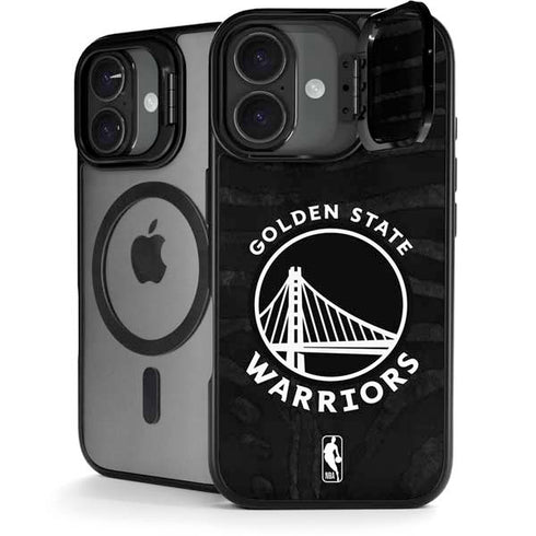 NBA Golden State Warriors Black Animal Print iPhone 17 Kickstand Case